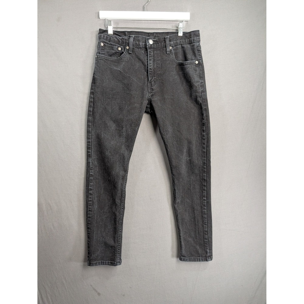 Levi 512 Slim Taper Jeans Mens 33x30 Black Denim 28833-0287